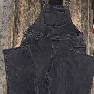 Hollister Black Denim Overalls